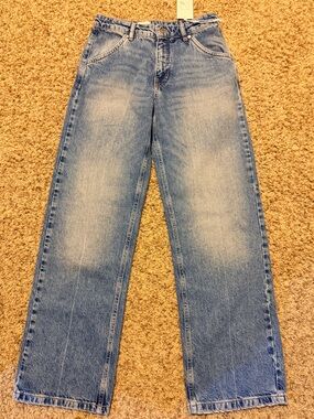 Pilcro by Anthropologie/ Light Blue Straight Jeans for women.